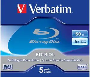 Verbatim 25GB 6X BD-R SL Printable 25 Packs Disc Model 43738