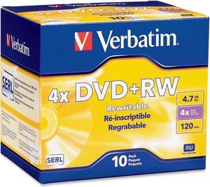 Verbatim DataLifePlus 4.7GB 4X DVD+RW 10 Packs Disc Model 94839