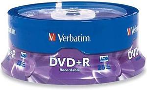 Verbatim 4.7GB 16X DVD+R 25 Packs Disc Model 95033