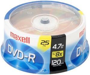 maxell 4.7GB 8X DVD-R 25 Packs Disc Model 635052