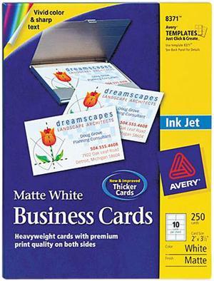 Avery Business Cards, Matte, Two-Sided Printing, 2" x 3.5", 250 Cards (8371)