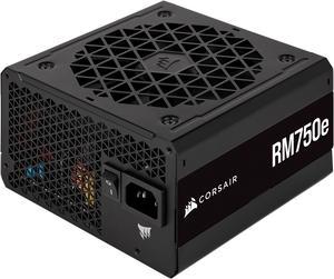 CORSAIR RM750e Fully Modular LowNoise ATX Power Supply  ATX 30  PCIe 50 Compliant  105CRated Capacitors  80 PLUS Gold Efficiency  Modern Standby Support