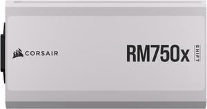 CORSAIR RMx Shift White Series, RM750x Shift White, 750 Watt, 80 PLUS GOLD Certified, Fully Modular Power Supply
