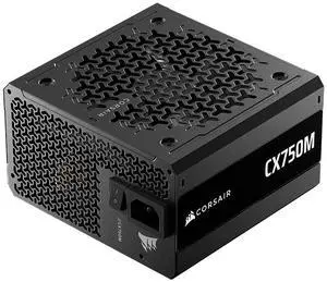 CORSAIR CX750M (2025) Semi Modular ATX 3.1 PCIe 5.1 Low-Noise 750W Power Supply with 12V-2x6 Cable – Cybenetics Bronze Efficiency, LLC Topology, 105°C Capacitors – Black