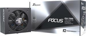 Seasonic FOCUS PX-750, 750W 80+ Platinum, Full Modular, ATX Form Factor, Low Noise, Premium Japanese Capacitor, 10 Year Warranty, Nvidia RTX 30/40 Super, AMD GPU Compatible, Ref# SSR-750PX
