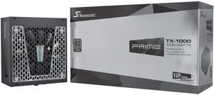 Seasonic PRIME TX-1000, 1000W 80+ Titanium, ATX Form Factor, Full Modular, Low Noise, Premium Japanese Capacitor, 12 Year Warranty, Nvidia RTX 30/40 Super, AMD GPU Compatible, Ref# SSR-1000TR