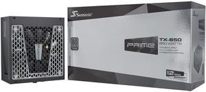 Seasonic PRIME TX-850, 850W 80+ Titanium, ATX Form Factor, Full Modular, Low Noise, Premium Japanese Capacitor, 12 Year Warranty, Nvidia RTX 30/40 Super, AMD GPU Compatible, Ref# SSR-850TR