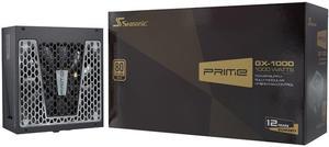 Seasonic PRIME GX-1000, 1000W 80+ Gold, Full-Modular, ATX Form Factor, Low Noise, Premium Japanese Capacitor, 12 Year Warranty, Nvidia RTX 30/40 Super, AMD GPU Compatible, Ref# SSR-1000GD