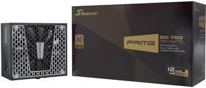 Seasonic PRIME GX-750, 750W 80+ Gold, Full Modular, Low Noise, Premium Japanese Capacitor, 12 Year Warranty, Nvidia RTX 30/40 Super, AMD GPU Compatible, Ref# SSR-750GD2