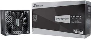Seasonic PRIME PX-750, 750W 80+ Platinum, ATX Form Factor, Full Modular, Low Noise, Premium Japanese Capacitor, 12 Year Warranty, Nvidia RTX 30/40 Super, AMD GPU Compatible, Ref# SSR-750PD2