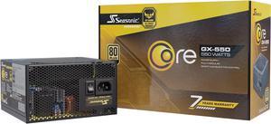 Seasonic CORE GX-550, 550W 80+ Gold Full-Modular, Fan Control in Silent and Cooling Mode, Perfect Power Supply for Gaming and Various Application, SSR-550LX
