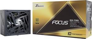 Seasonic FOCUS V3 GX-750, 750W 80+ Gold, ATX 3.0 & PCIe 5.0 Ready, Full-Modular, Low Noise, Premium Japanese Capacitor, 10 Year Warranty, Nvidia RTX 30/40 Super, AMD GPU Compatible, Ref# SSR-750FX3