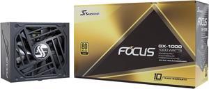 Seasonic FOCUS V3 GX-1000, 1000W 80+ Gold, ATX 3.0 & PCIe 5.0 Ready, Full-Modular, Low Noise, Premium Japanese Capacitor, 10 Year Warranty, Nvidia RTX 30/40 Super, AMD GPU Compatible, Ref# SSR-1000FX3