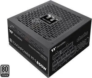 Thermaltake Toughpower PF1 850W 80+ Platinum Single Side SMD Compact Design Ultra Quiet 120mm Hydraulic Bearing Smart Zero Fan Full Modular Power Supply 10 Year Warranty, PS-TPD-0850FNFAPU-1