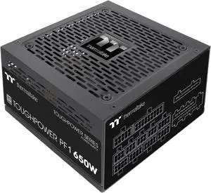 Thermaltake Toughpower PF1 650W 80+ Platinum Single Side SMD Compact Design Ultra Quiet 120mm Hydraulic Bearing Smart Zero Fan Full Modular Power Supply 10 Year Warranty, PS-TPD-0650FNFAPU-1