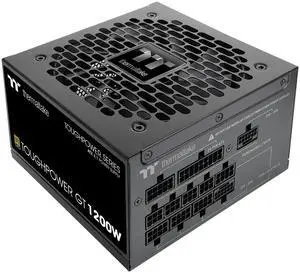 Thermaltake Toughpower GT 1200W; ATX 3.1; x2 Native PCIe 5.1 12V-2x6; Full Modular; Flat Cables; Color Matched Connectors; Japanese Main Capacitors; 80 Plus Gold Certified; 140mm; Black; PS-TPT-1200FN