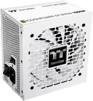 Thermaltake Toughpower GT 1000W; ATX 3.1; Native PCIe 5.1 12V-2x6; Full Modular; Flat Cables; Color Matched Connectors; Japanese Main Capacitors; 80 Plus Gold Certified; 140mm; Snow; PS-TPT-1000FNFAGU