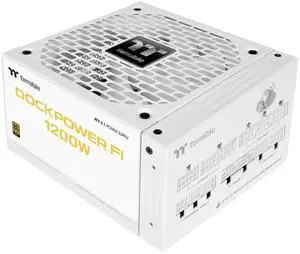 Thermaltake Dockpower FI 1200W; ATX 3.1; Native PCIe 5.1 12V-2X6 (X2); Modular; Etched Color Matched Cables; Detachable Dock Module; 80 Plus Gold Certified; Snow; PS-DCP-1200FNFAGU-S Thermaltake Dockpower FI 1200W; ATX 3.1; Native PCIe 5.1 12V-2X6 (X2); Modular; Etched Color Matched Cables; Detachable Dock Module; 80 Plus Gold Certified; Snow; PS-DCP-1200FNFAGU-S