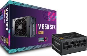 Cooler Master V850 SFX Gold ATX 3.0 Full Modular Small Form Factor Power Supply, 850W 80+ Gold, 90-Degree 12VHPWR PCIe 5.0, SFX-to-ATX Bracket, Customized Cable, 10 Year (MPY-8501-SFHAGV-3U1)