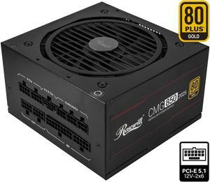 Rosewill CMG 850W, ATX 3.0 & 3.1 Compatible, 80+ Gold 850W Full Modular Power Supply, PCIe 5.0 600W 12V-2x6 Connector, 100% Japanese Capacitors, 120mm FDB Fans - CMG850G5