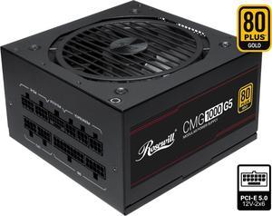 Rosewill CMG5 1000W, ATX 3.0 & 3.1 Compatible, 80+ Gold Full Modular Power Supply, PCIe 5.0 600W 12V-2x6 Connector, Japanese Capacitor, 120mm FDB Fans - CMG1000G5