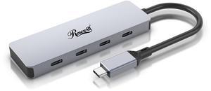 Rosewill USB C Hub, 10Gbps 4-in-1 USB 3.2 Adapter with 4 USB-C 3.2, 4 Ports USB C Splitter Extender for MacBook Pro/Air, iPad Pro, iPhone 15/15 Pro Max, Surface, PC, Laptops , RHUB-C4