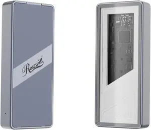Rosewill 40Gbps M.2 NVMe SSD Enclosure with Cooling Fan, Transparent Back Plate, Support M.2 NVMe SSD up to 8TB, Compatible with Thunderbolt 3/4/USB4/3.2/2.0 M1 M2 Pro/Max, PC, MacBook, IPAD, Chrome