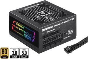 ENERMAX Revolution D.F. X 850W Full Modular, 80 Plus Gold, ATX 3.0 & PCIe 5.0 Ready, Native 600W 12VHPWR Connector, Industrial- Grade 100% Japanese Capacitors, ARGB Side Panel Power Supply