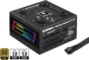 ENERMAX Revolution D.F. X 1200W Full Modular, 80 Plus Gold, ATX 3.0 & PCIe 5.0 Ready, Native 600W 12VHPWR Connector, Industrial- Grade 100% Japanese Capacitors, ARGB Side Panel Power Supply