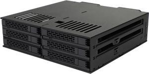ICY DOCK MB326SP-B | 6 Bay 2.5” SATA HDD / SSD Hot Swap Backplane Cage Enclosure for External 5.25” Bay | ExpressCage Series