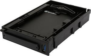 SilverStone MS06 9.5mm 2.5” SATA HDD/SSD Black SATA I/II/III Micro USB 3.0 2.5" USB 3.0 HDD/SDD Enclosure with 3.5" Hot-Swap Drive Bay