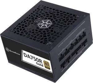 SilverStone DA750R-GMA 750 W ATX 3.0 Compatible 80 PLUS GOLD Certified Full Modular Active PFC (PF>0.9 at full load) PFC Power Supply