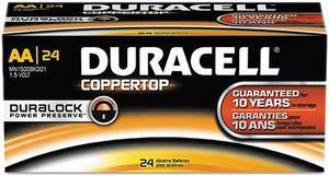 DURACELL Coppertop 1.5V AA Alkaline Battery, 24-box