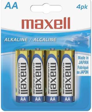 Maxell LR6 4BP AA Gold Series Alkaline Battery Retail Pack - 4 Pack