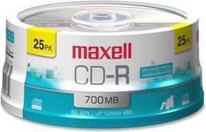 maxell 700MB 48X CD-R 25 Packs Media Model 648445