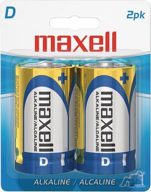 Maxell 723020 - LR202BP Alkaline Batteries (D; 2 pk; Carded)