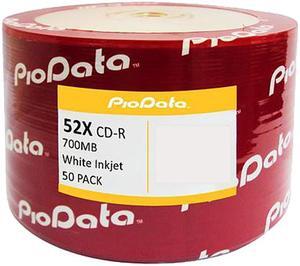 PIODATA 700MB 52X CD-R Inkjet Printable 50 Packs CD/DVD R/RW Media Model 801-200SA