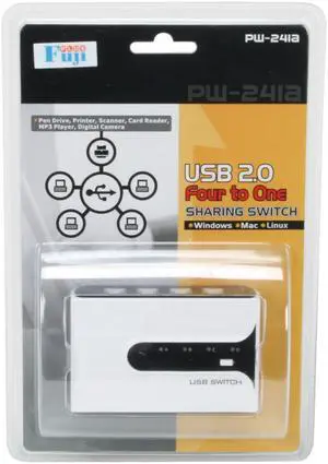 Fuji PLUS PW-241A 4 to 1 USB 2.0 sharing switch