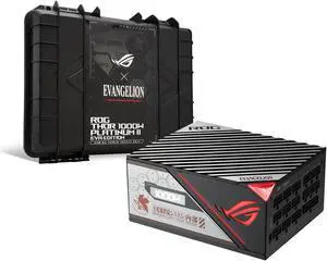 ROG Thor 1000W Platinum II EVA Edition (1000 Watt, Fully Modular Power Supply, 80+ Platinum, Lambda A++ Certified, 135mm PWM fan, 0dB Mode, OLED Panel, Sleeved Cables, Aura Sync)