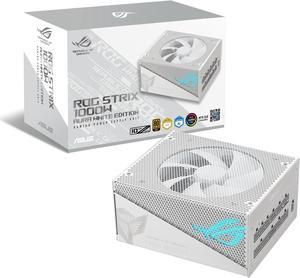 ASUS ROG Strix 1000W Gold Aura White Edition (Fully Modular Power Supply, 80+ Gold Certified, ATX 3.0, Cybenetics Lambda A+ Certification , PCIe Gen 5.0 Ready, Aura Sync, 10-Year Warranty)