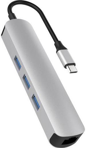Sanho HyperDrive TUBE hd233b-silver 6-in-1 USB-C Hub, Universal USB-C Hub for MacBook, Chromebook, and PC