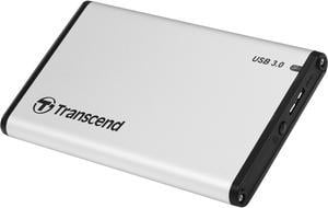 Transcend TS0GSJ25S3 2.5" Silver SATA III 6Gb/s USB 3.1 Gen 1 (backward compatible with USB 2.0) External Enclosure