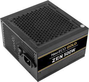 Antec NeoECO Gold Zen NE500G Zen Power Supply 500W, 80 PLUS GOLD Certified with 120mm Silent Fan, LLC + DC to DC Design, Japanese Caps, CircuitShield Protection, 5-Year Warranty