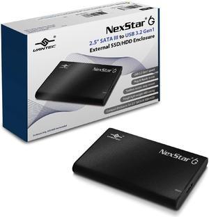 Vantec NexStar 6G 2.5” SATA III to USB 3.2 Gen1 External SSD/HDD Enclosure NST-268S3-BK