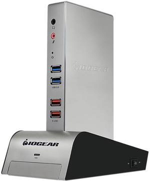 IOGEAR Black GUD310 Aluminum USB 3.0 Universal Docking Station with HDD Enclosure
