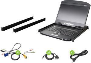 IOGEAR GCL1900W 18.5" Widescreen Short Depth LCD Console with Audio (TAA Compliant)
