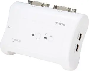 TRENDnet 2-Port USB KVM Switch and Cable Kit with Audio, Manage Two PCs, USB 1.1, Hot-Plug, Auto-Scan, Hot-Keys, Windows & Linux Compliant, TK-209K
