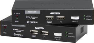 TRENDnet KVM Extension Kit, Extend Keyboard/Video/Mouse Controls, up to 100 Meters (328 ft.), Hot-Keys, Transmitter, Receiver, PS/2, VGA, TK-EX4