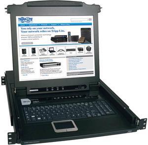 Tripp Lite 8-Port Rackmount Console KVM Switch Steel with 17-Inch LCD Screen, Touchpad & Keyboard 1URM (B020-008-17)