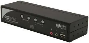TRIPP LITE B006-VUA4-K-R 4-Port KVM Switch with Audio, OSD and Peripheral Sharing
